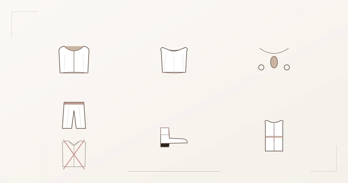 Natural-Garderobe im Überblick: entspannter unkonstruierter Blazer mit weicher Schulter, Wide-Leg-Hose, weiches Strickteil, Hemdblusenkleid, Ankle Boots mit Blockabsatz und kräftiger Naturschmuck