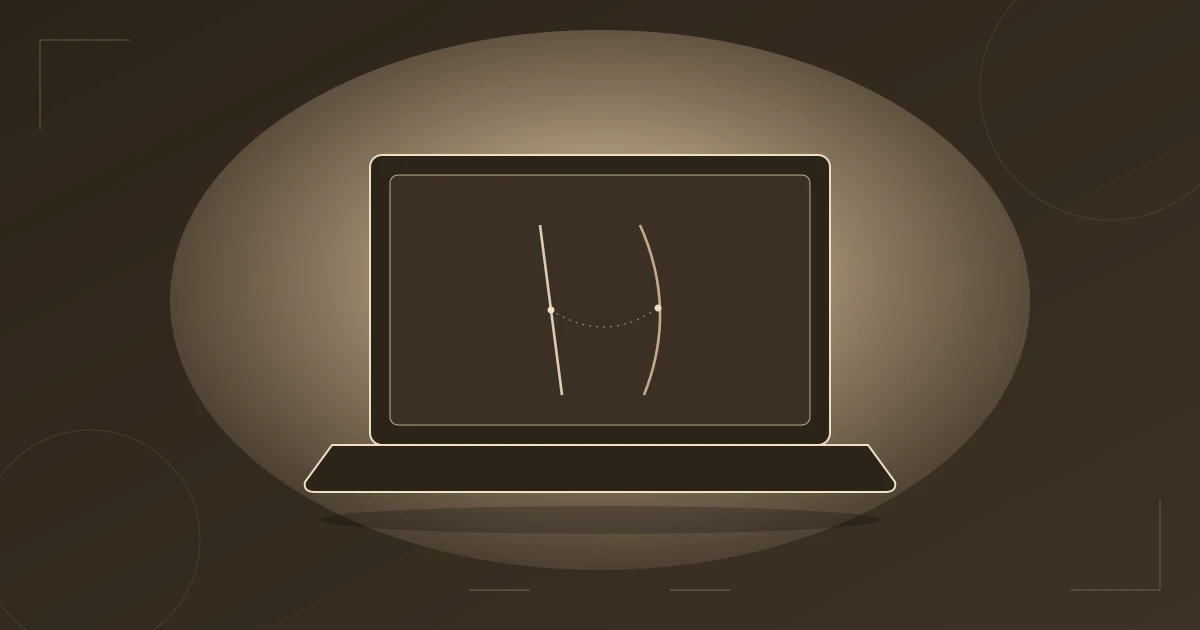 Illustration: laptop in warm light with Yin and Yang lines on the screen — a symbol of style clarity through online consulting